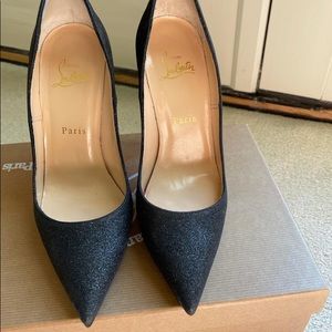 Christian Louboutin ‘so Kate’ black glitter